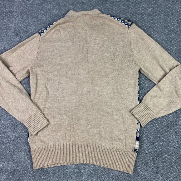 Vintage Arnold Palmer Fair Isle Cardigan Sweater Men's Medium Grandpa Grunge - Picture 4 of 8